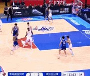 外线开火！青岛开局轰进3记三分 完成11-2的攻击波打停广厦